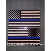 Customize BLUE LINE Reflector Flag Tattred Decals Stickers