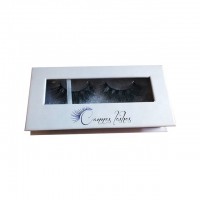 Custom Paper Marble Eyelash Packaging Boxes Magnet Closure With Clear Window