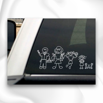 Custom Family transparent vinyl sticker for Car