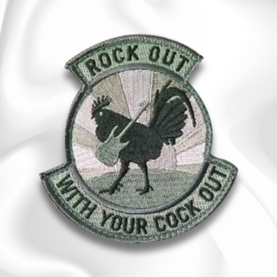 Custom Made Self-Adhesive Embroidery Rock Out Patches Badges