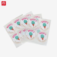 China supplier private adhesive label custom ice cream food labels die cut flat sheet stickers